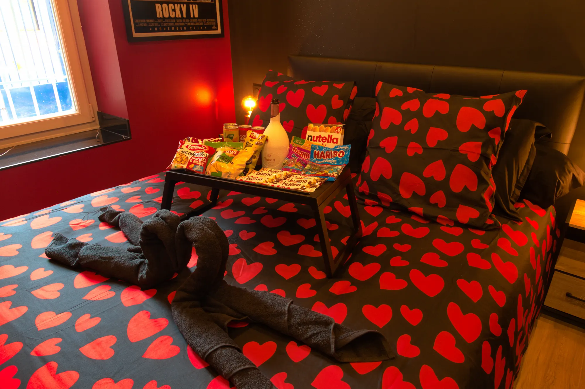 Ambiance romantique tamisée dans la Cinéma Room
