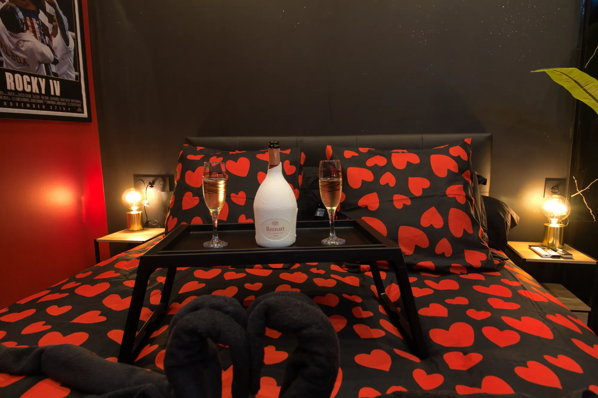 Pack champagne servi dans la Cinéma Room