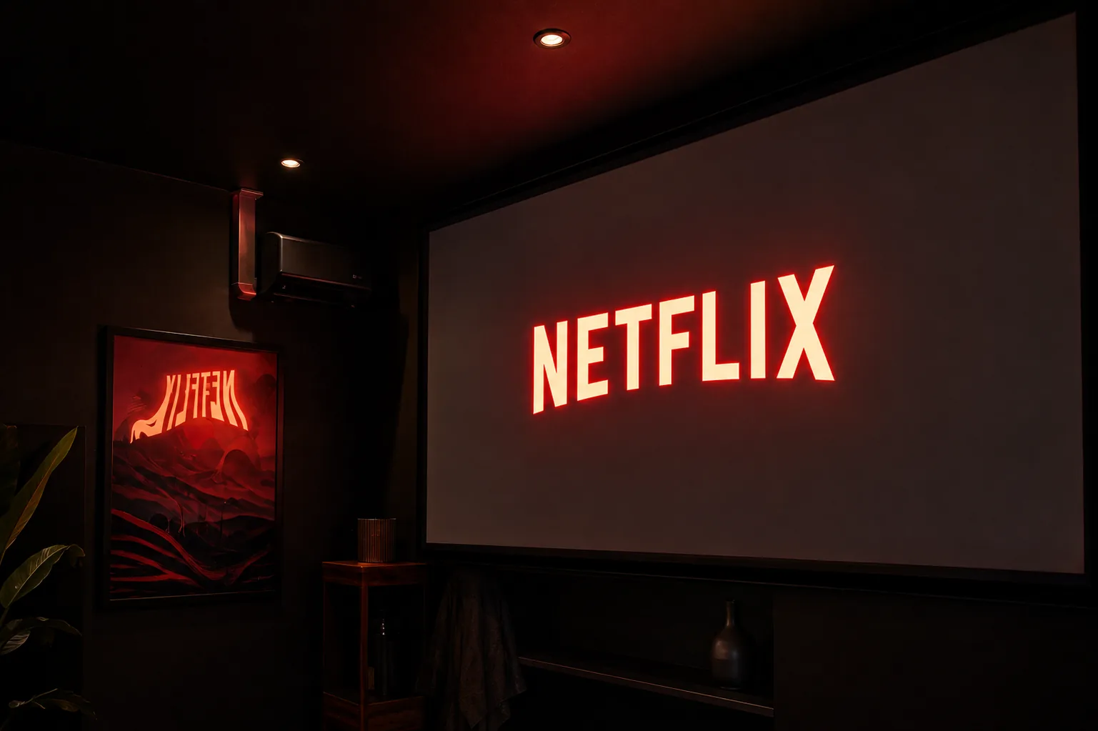 Écran cinéma 3 mètres de la Cinéma Room à Salon-de-Provence